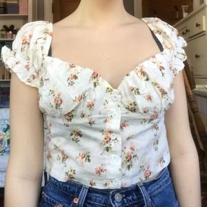 Princess Polly floral top (WORN ONCE!)